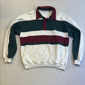 Vintage Justin Blake Colorblock Rugby Pullover Sweatshirt Men’s Large